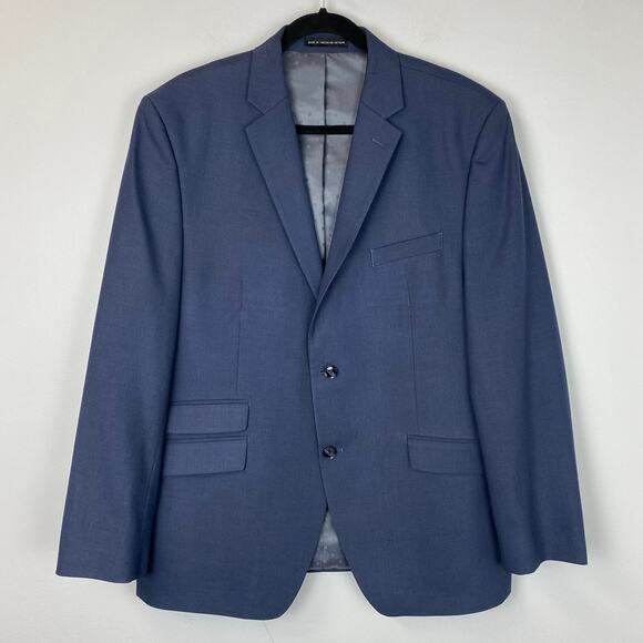 Perry Ellis Solid Navy Slim Fit Sport Coat Blazer 44R - Picture 1 of 6